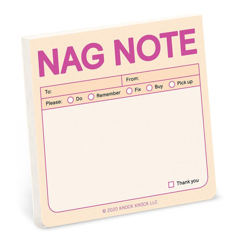 Knock Knock Sticky Note Refresh: Nag Note Pastel