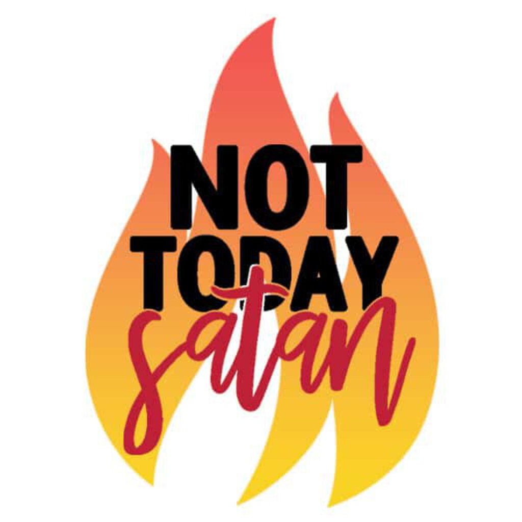 Vinyl Sticker - Not Today Satan