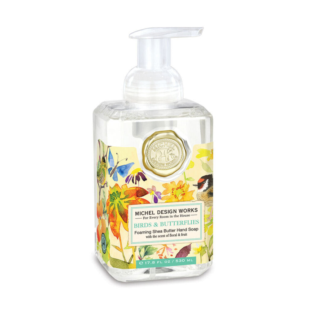 Michel Design Works Shea Butter Foaming Soap - Birds & Butterflies 17.8oz