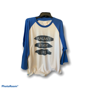 Maumee River Life - Raglan Sleeve Tee (Medium)