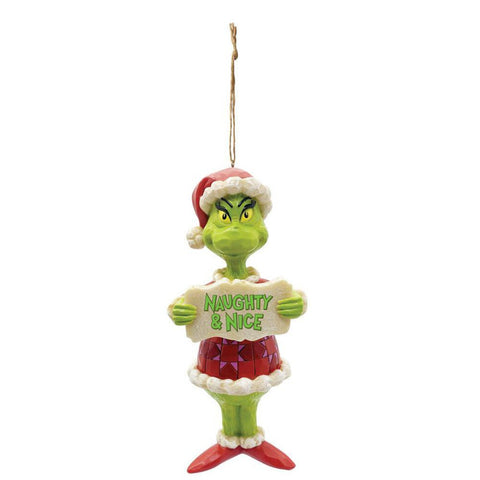 Jim Shore Ornament - Grinch Naughty/Nice