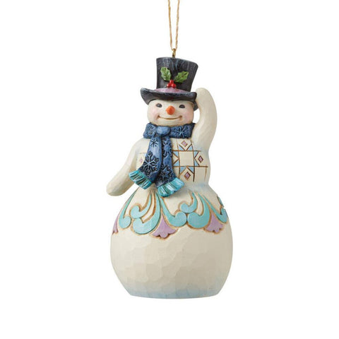 Jim Shore Ornament - Snowman with Top Hat 6008130