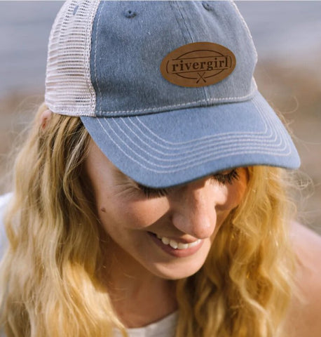 Rivergirl Pigment Washed Mesh Trucker Cap Indigo