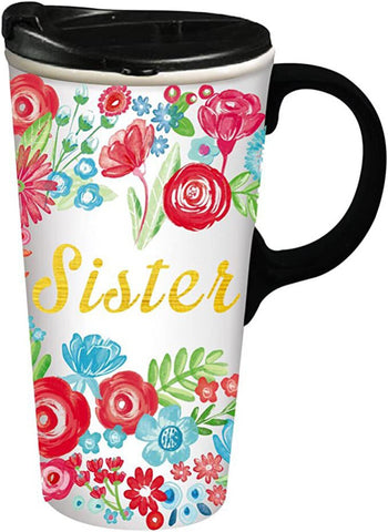 Ceramic Travel Mug - Sister