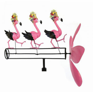 Dancing Flamingos Whirligig Stake