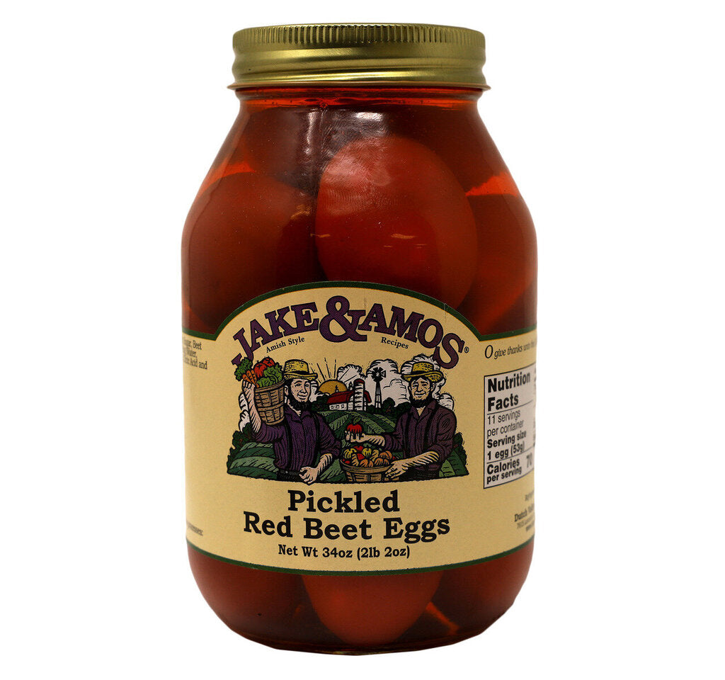 Jake & Amos 34oz Red Pickled Beet Eggs