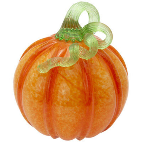 Orange Glass Pumpkin - Small