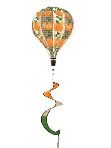 Pumpkins Deluxe Hot Air Fall Balloon Wind Twister