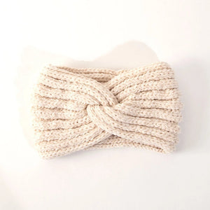 Ivory Chenille Twist Headband