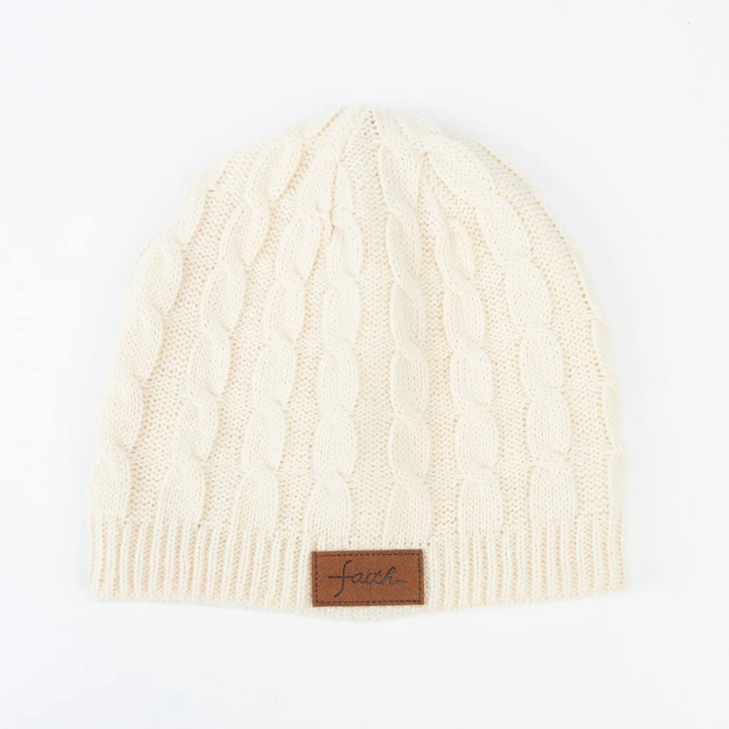 Winter Christa Faith Leather Patch Beanie