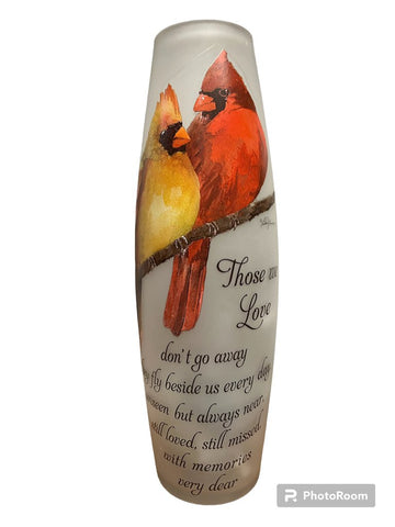 Stony Creek - Lighted Cardinal "Those We Love" Vase