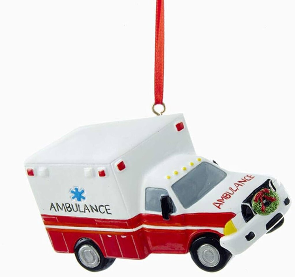 4"RESIN AMBULANCE ORNAMENT