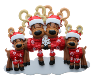 PolarX Reindeer Ornament - Family of 4