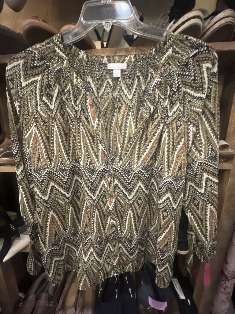 Mosaic print blouse