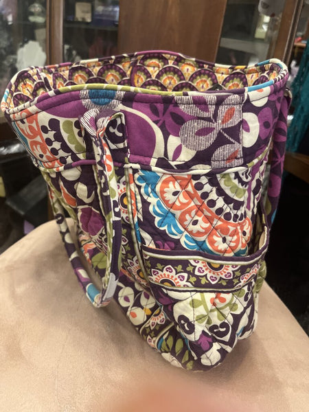 Plum Crazy print Campus Tote VB