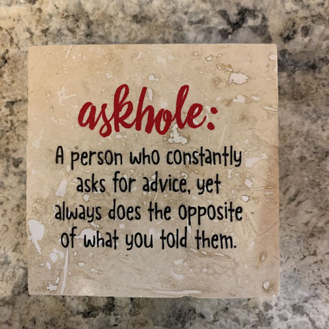 Askhole Ceramic Coaster